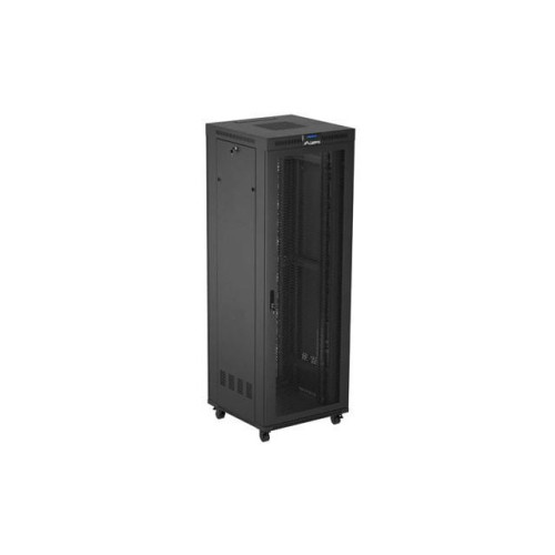 Szafa instalacyjna rack stojąca 19 cali 47U 800x800 drzwi perforowane LCD czarna (Flat pack)-15935303