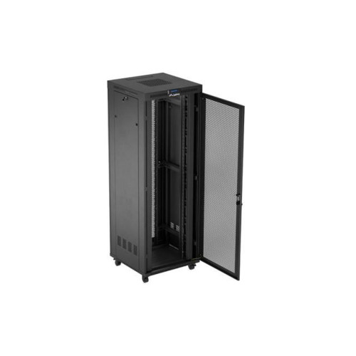 Szafa instalacyjna rack stojąca 19 cali 47U 800x800 drzwi perforowane LCD czarna (Flat pack)-15935305