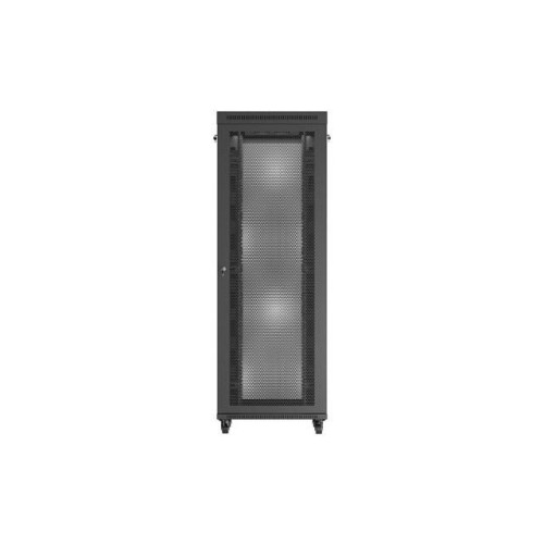 Szafa instalacyjna rack stojąca 19 cali 47U 800x800 drzwi perforowane LCD czarna (Flat pack)-15935306