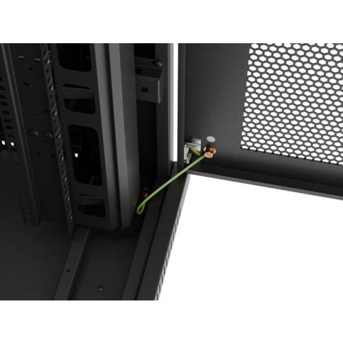 Szafa instalacyjna rack stojąca 19 cali 47U 800x800 drzwi perforowane LCD czarna (Flat pack)-15935311