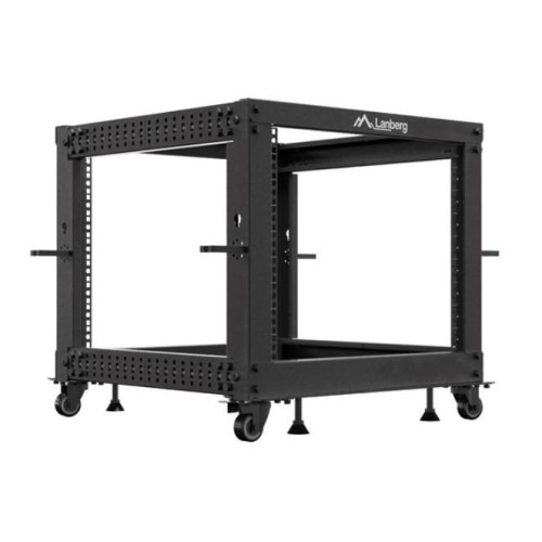 Open rack 19'' 9U 600x600-1100 regulowany czarny