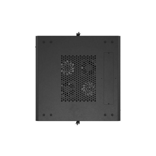 Szafa instalacyjna rack stojąca 19 cali 15U 600x600 drzwi perforowane czarna (Flat pack)-15936758