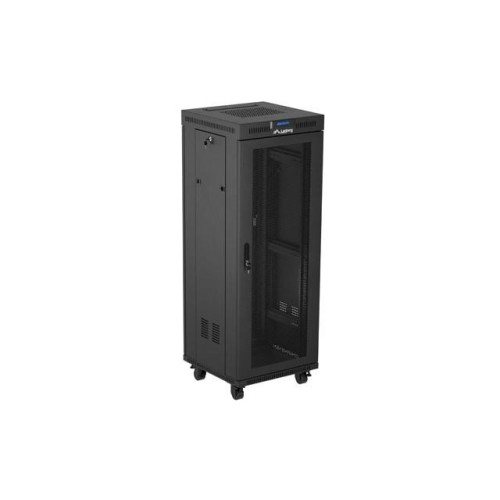 Szafa instalacyjna rack stojąca 19 cali 32U 600x600 drzwi perforowane LCD czarna (Flat pack)-15936766