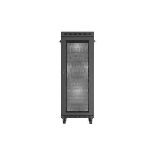 Szafa instalacyjna rack stojąca 19 cali 32U 600x600 drzwi perforowane LCD czarna (Flat pack)-15936769