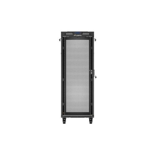 Szafa instalacyjna rack stojąca 19 cali 32U 600x600 drzwi perforowane LCD czarna (Flat pack)-15936775