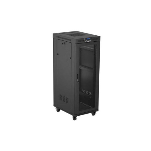 Szafa instalacyjna rack stojąca 19 cali 32U 600x800 drzwi perforowane LCD czarna (Flat pack)-15936779