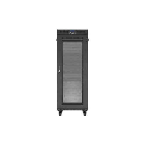 Szafa instalacyjna rack stojąca 19 cali 32U 600x1000 drzwi perforowane LCD czarna (Flat pack)-15936791