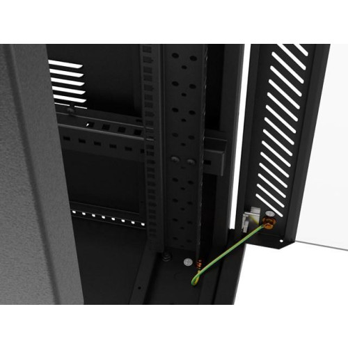 Szafa instalacyjna rack stojąca 19 cali 32U 600x1000 drzwi przeszklone LCD czarna (Flat pack)-15936812