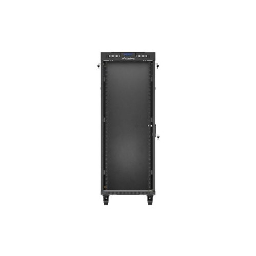 Szafa instalacyjna rack stojąca 19 cali 32U 600x1000 drzwi przeszklone LCD czarna (Flat pack)-15936814