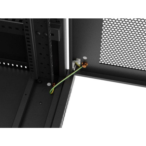 Szafa instalacyjna rack stojąca 19 cali 37U 600x600 drzwi perforowane LCD czarna (Flat pack)-15936825