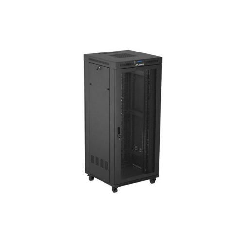 Szafa instalacyjna rack stojąca 19 cali 37U 800x800 drzwi perforowane LCD czarna (Flat pack)-15936830