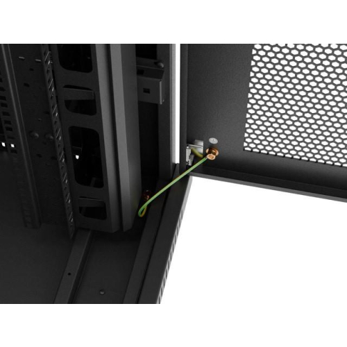Szafa instalacyjna rack stojąca 19 cali 37U 800x800 drzwi perforowane LCD czarna (Flat pack)-15936838