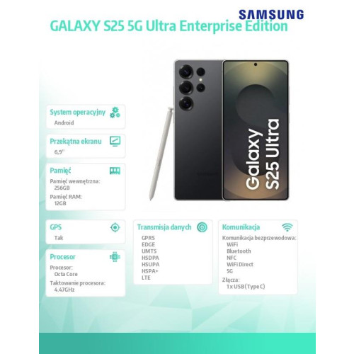 Smartfon GALAXY S25 DS 5G Ultra 12/256GB Czarny Enterprise Edition-15983866