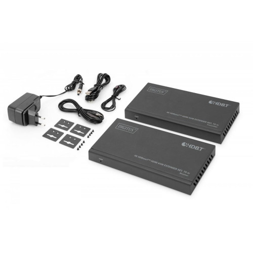 Przedłużacz/Extender KVM HDMI+USB HDBaseT 70m 4K30Hz HDCP 2.2 PoC (Power over Cable) audio IR zestaw-15984240