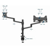 GEMBIRD BIURKOWE REGULOWANE RAMIĘ/UCHWYT NA MONITOR + PODSTAWKA NA NOTEBOOKA 17-32, VESA 100X100MM, DO 8 KG-16052870