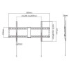 GEMBIRD UCHWYT ŚCIENNY LCD 43-90 VESA MAX 800 X 400MM, DO 70KG-9537641