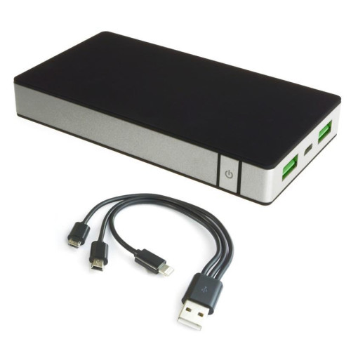 Power Bank PowerNeed P10000B (10000mAh; microUSB, USB 2.0; kolor czarny)-1602800