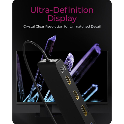 Stacja dokująca IcyBox USB Type-C mit dreifach Videoausgabe-16051715