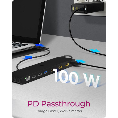 Stacja dokująca IcyBox USB Type-C mit dreifach Videoausgabe-16051717