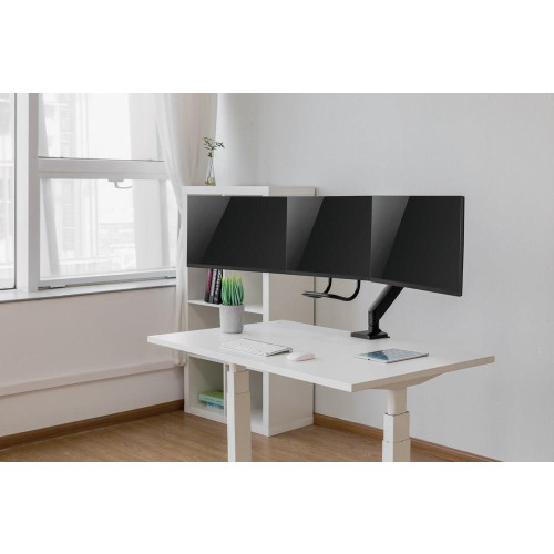 GEMBIRD BIURKOWE REGULOWANE RAMIĘ/UCHWYT NA 3 MONITORY 17-27, VESA 100X100MM, DO 6 KG-16052739