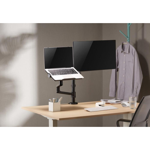 GEMBIRD BIURKOWE REGULOWANE RAMIĘ/UCHWYT NA MONITOR + PODSTAWKA NA NOTEBOOKA 17-32, VESA 100X100MM, DO 8 KG-16052867