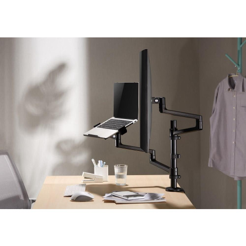 GEMBIRD BIURKOWE REGULOWANE RAMIĘ/UCHWYT NA MONITOR + PODSTAWKA NA NOTEBOOKA 17-32, VESA 100X100MM, DO 8 KG-16052869
