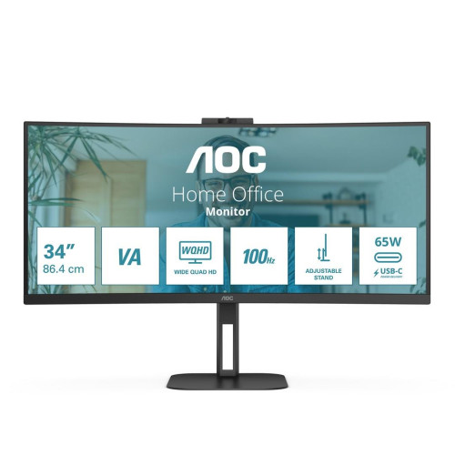 AOC V5 CU34V5CW/BK LED display 86,4 cm (34") 3440 x 1440 px Wide Quad HD Czarny-13038954