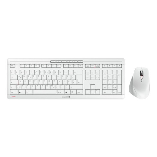 CHERRY JD-8550DE-0 klawiatura Dołączona myszka Dom/Biuro RF Wireless QWERTZ Niemiecki Biały