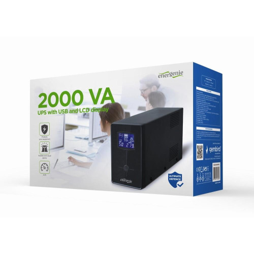 ENERGENIE ZASILACZ AWARYJNY UPS AVR 2000VA LCD, 3X C13, 2X SCHUKO, USB, RJ45-8727906