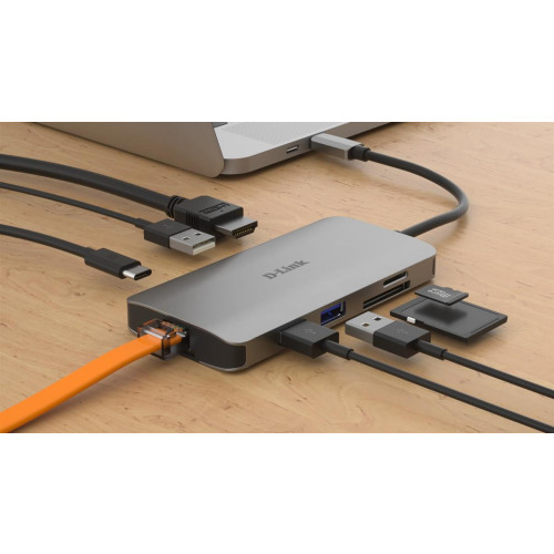 D-Link DUB-M810 stacja dokująca Przewodowa USB 3.2 Gen 1 (3.1 Gen 1) Type-C Aluminium-16087775