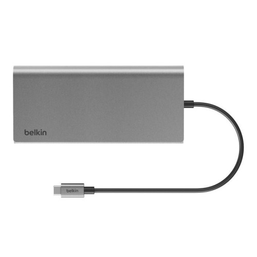 BELKIN HUB USB-C 8W1, 10 GBPS, 2X HDMI 4K SZARY-16109414
