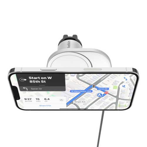 BELKIN ŁADOWARKA SAMOCHODOWA MAGSAFE QI2 15W, SZARA-16123788
