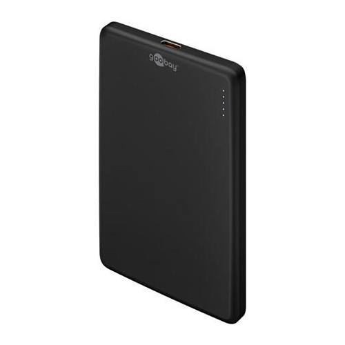 Magnetyczny bezprzewodowy power bank Goobay | 70182 | 5000 mAh | Złącze USB-C | Czarny