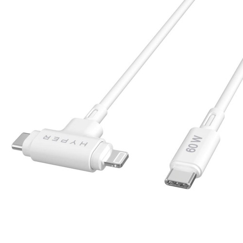 Hyper HyperJuice kabel USB USB 2.0 1,5 m USB C USB C/Lightning Biały-16142179