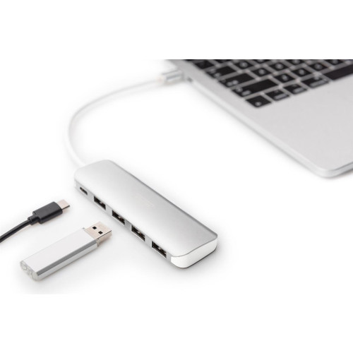 Digitus 4-portowy hub USB Type-C™ (USB 3.0) + PD-16153463