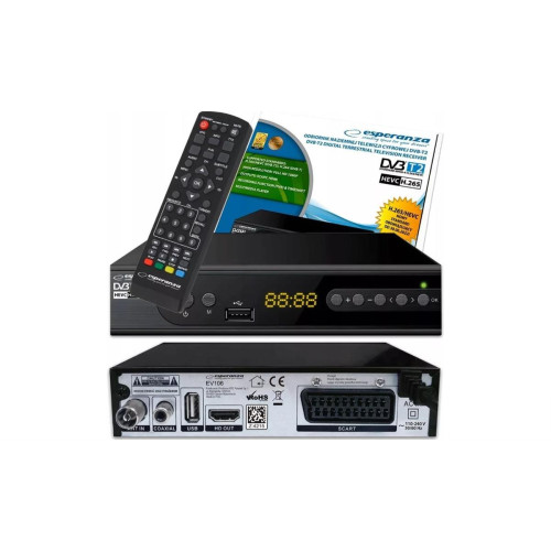 ESPERANZA TUNER DVB-T2 H.265/HEVC EV106R-16179912