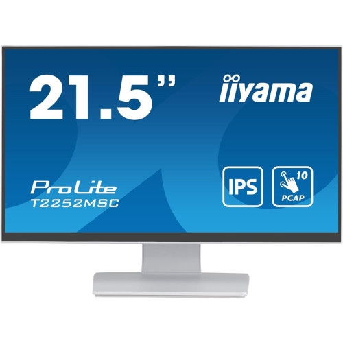 Monitor T2252MSC-W2 21.5 cali biały dotykowy z powłoką antyodciskową