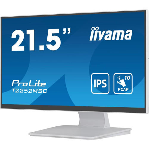Monitor T2252MSC-W2 21.5 cali biały dotykowy z powłoką antyodciskową-16190459