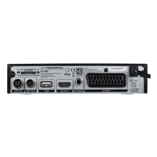 ESPERANZA TUNER DVB-T2 H.265/HEVC EV106P-16195544