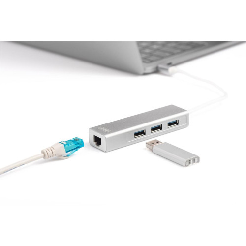 Digitus Hub USB 3.0 Type-C™ z Gigabit Ethernet-16199715