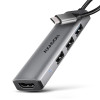 Axagon HMC-H3A stacja dokująca Przewodowa USB 3.2 Gen 1 (3.1 Gen 1) Type-C Srebrny