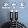 BUCM32-CM05AB Kabel USB-C - USB-C 3.2 Gen 2 0.5m, PD 100W, 5A, 4K HD, ALU, oplot, czarny-16389953
