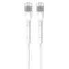 Patchcord kat.6 U/FTP 1Gbps miedź kabel sieciowy skrętka, łamana końcówka 3m biały-16390798