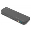 Przełącznik KVM, 4 portowy, 4K 60Hz, 4x DP IN, 1x DP OUT, 1x HDMI OUT, 2x USB A, 1x Audio IN&OUT