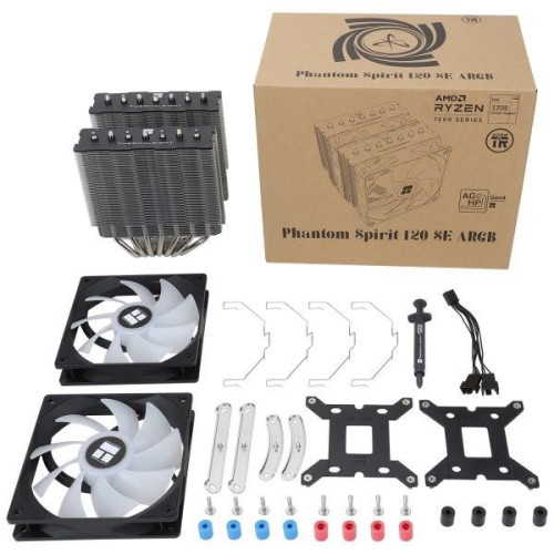 Thermalright Phantom Spirit 120 SE ARGB Procesor Chłodnica powietrza 12 cm Czarny 1 szt.-16306868