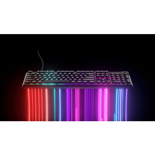 Klawiatura do gier Corsair Gaming K55 Core RGB, pełnowymiarowa (100%), gumowa kopułka - szara, ISO (DE)-16326820