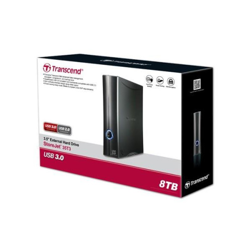 Dysk Zewnętrzny TRANSCEND StoreJet 8TB USB 3.1 Czarny TS8TSJ35T3-16351425