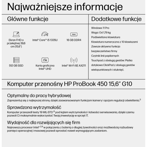 HP ProBook 450 G10 i5-1335U 15,6