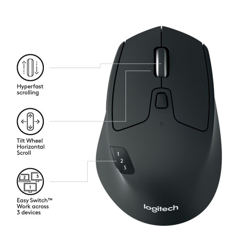 Mysz Logitech M720 TRIATHLON 910-004791 (optyczna; 1000 DPI; kolor czarny)-16372892
