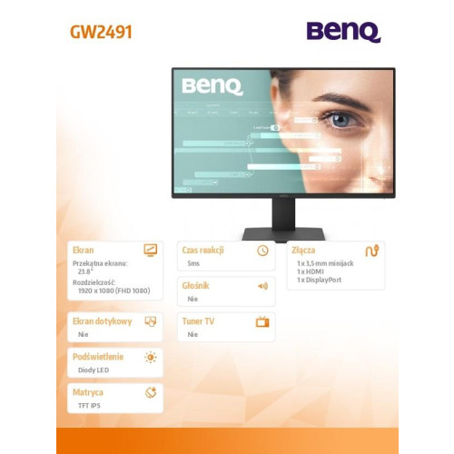 Monitor 23.8 cala GW2491 LED 5ms/100Hz/IPS/HDMI-16390513